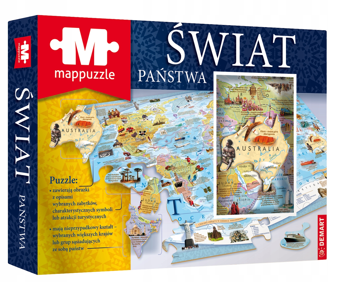 

Mappuzzle Świat Państwa Demart