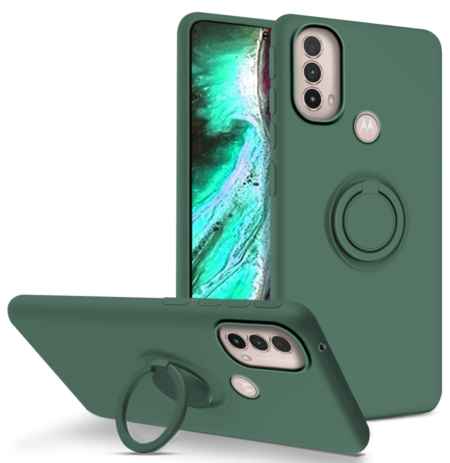 

Etui Silicone Ring +Szkło do Motorola Moto E30 E40