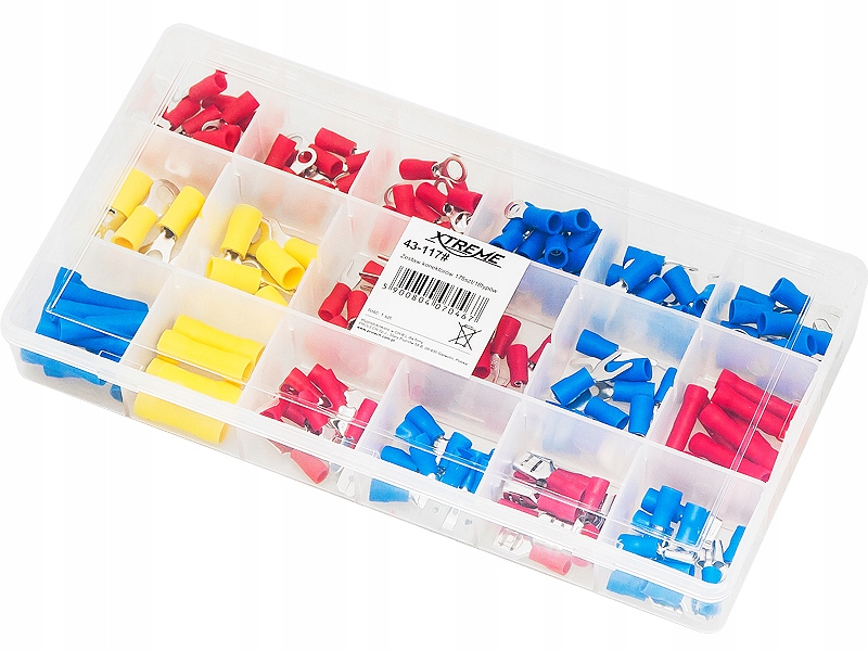 DUŻY ZESTAW KONEKTORÓW IZOLOWANYCH ETUI MIX 18 TYPÓW ZŁĄCZA DLA ELEKTRYKA EAN (GTIN) 5900804070467