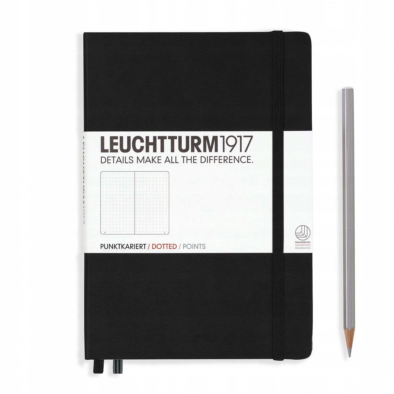 

Notatnik Leuchtturm1917 Medium A5, Kropki, Czarny