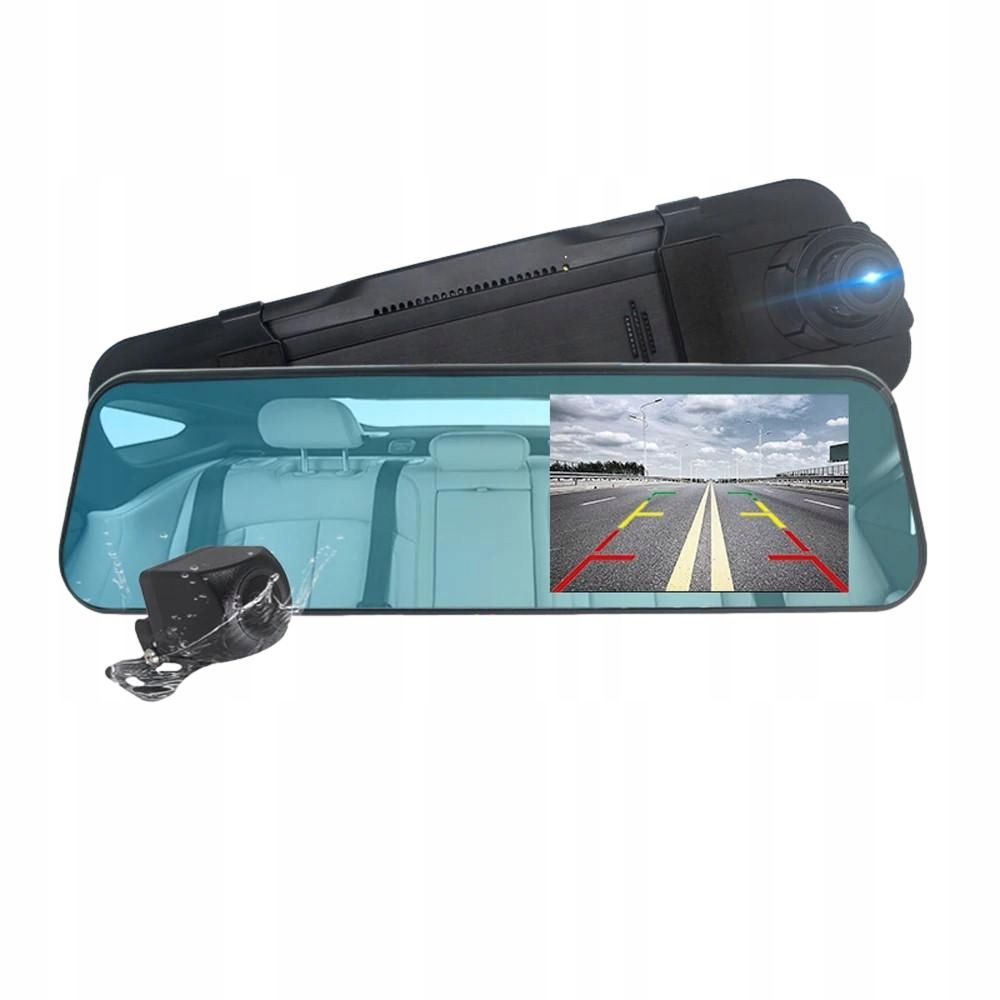 KAMERA DO SAMOCHODU REJESTRATOR JAZDY W LUSTERKU WIDEOREJESTRATOR GPS