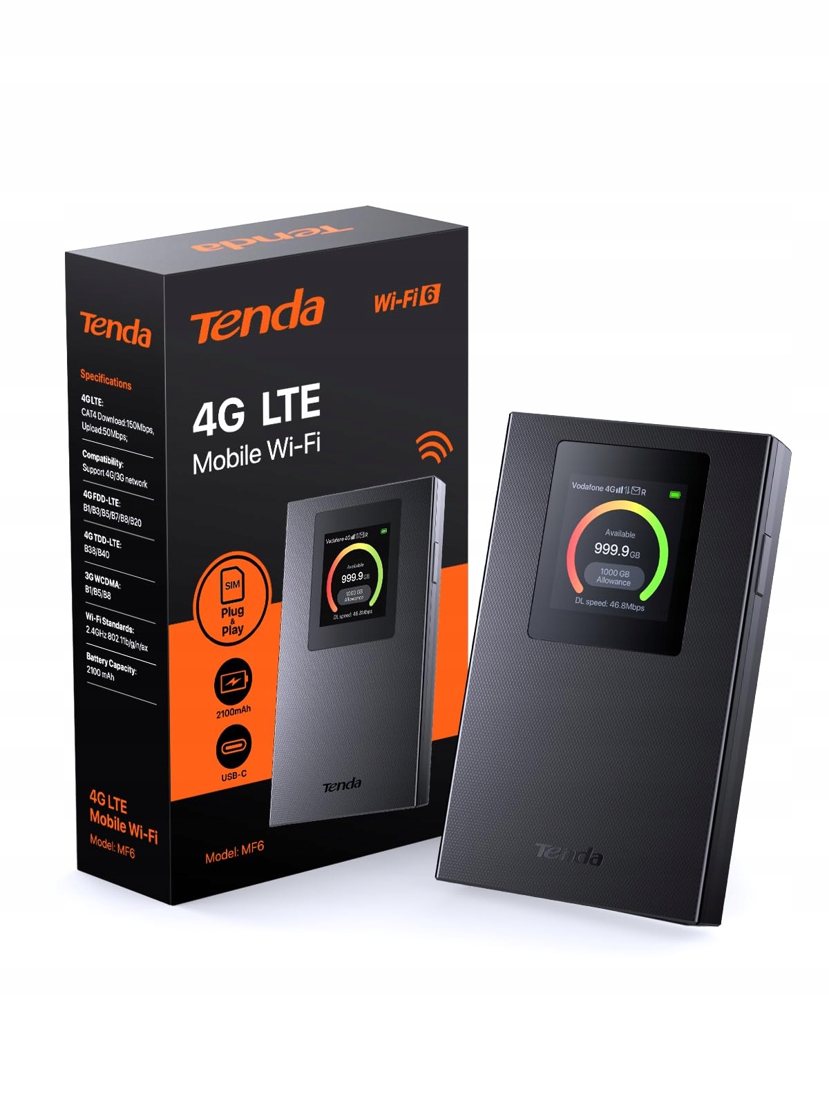 Mobilní router Tenda MF6 4G Lte Wi-Fi 6