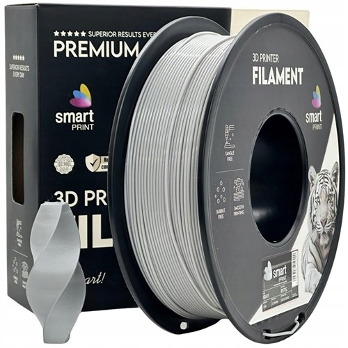 10 x Filament Petg Gray Sivý Smart Print 1,75 mm 1000 g 3D tlačiareň