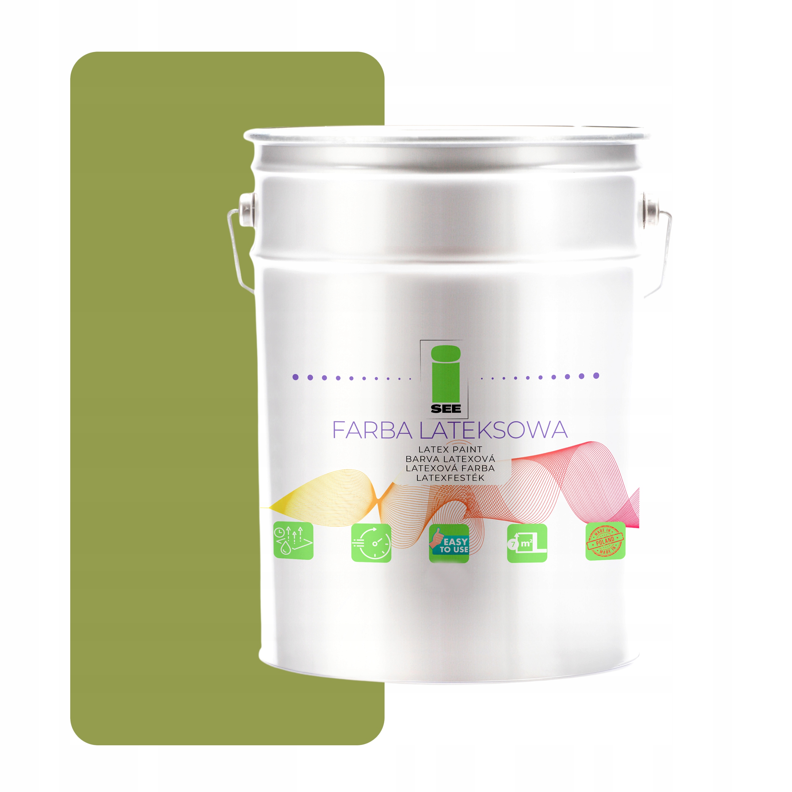 Latexová Farba Na Steny Zelená Priedušná Zelená Machová 5LHYPOALERGÉNNA