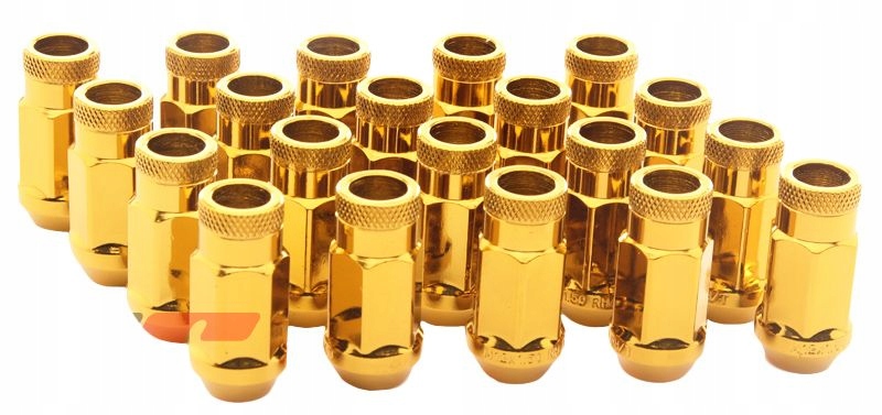 JR JN1 КОВАНЫЕ СТАЛЬНЫЕ ГАЙКИ 12X1. 25 ЗЛОТЫЕ