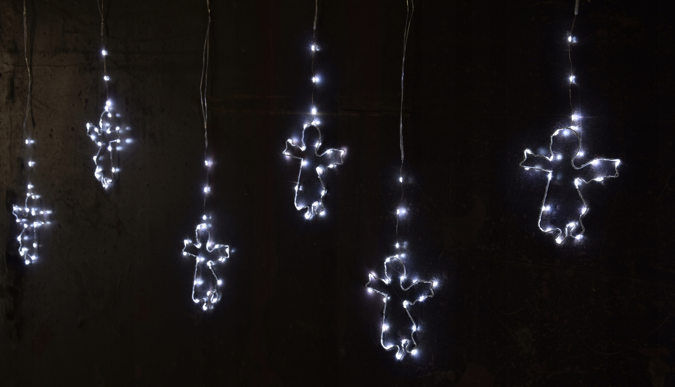 Girlanda Závěs 160 Andělé Bílý Drátek