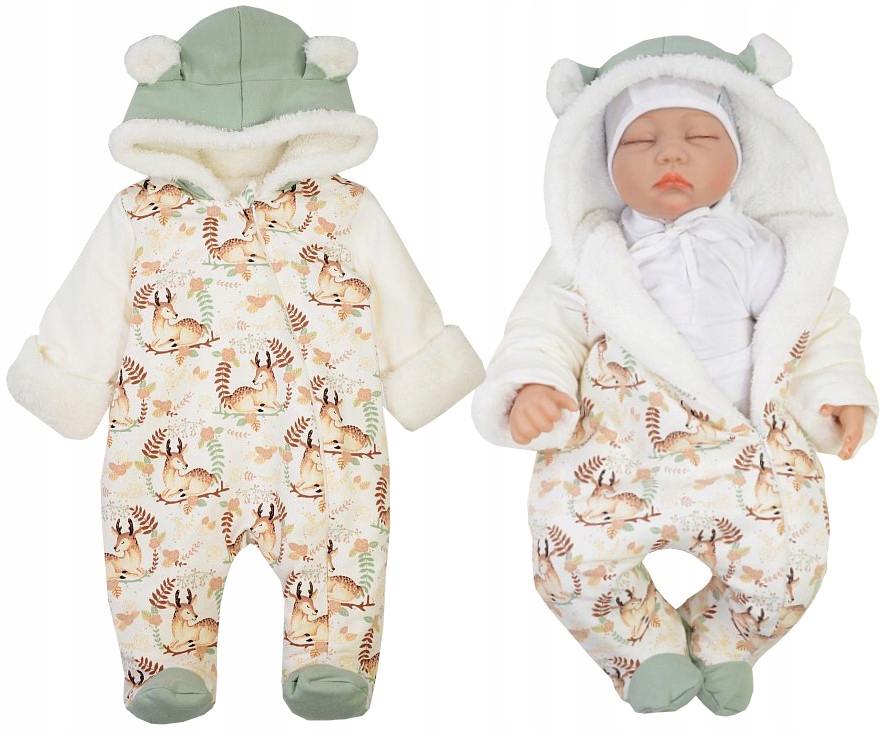 

Kombinezon Pajac Ocieplany Futro Bawełna 62 L605