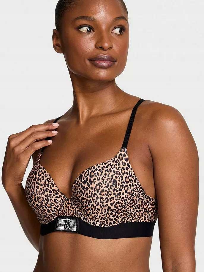 Victoria's Secret dámská push up podprsenka Perfect Shape leopardí 80 C