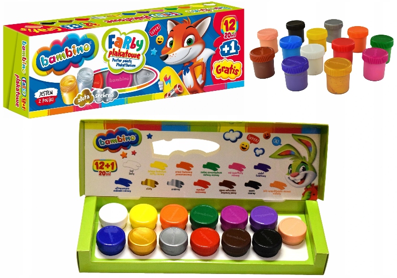 

Farby plakatowe 20ml Bambino