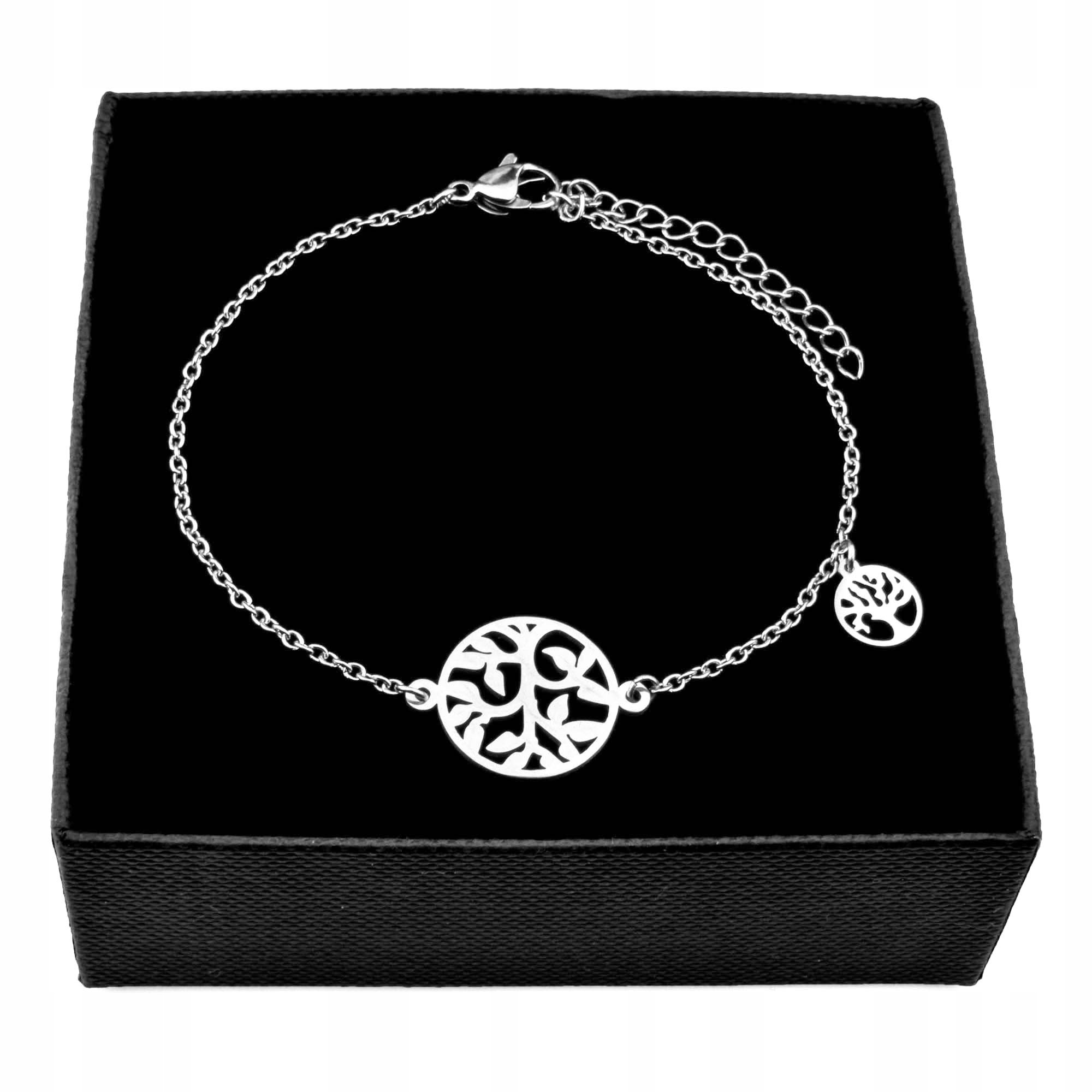 

Srebrna Bransoletka Drzewo Życia Szczęścia Stal