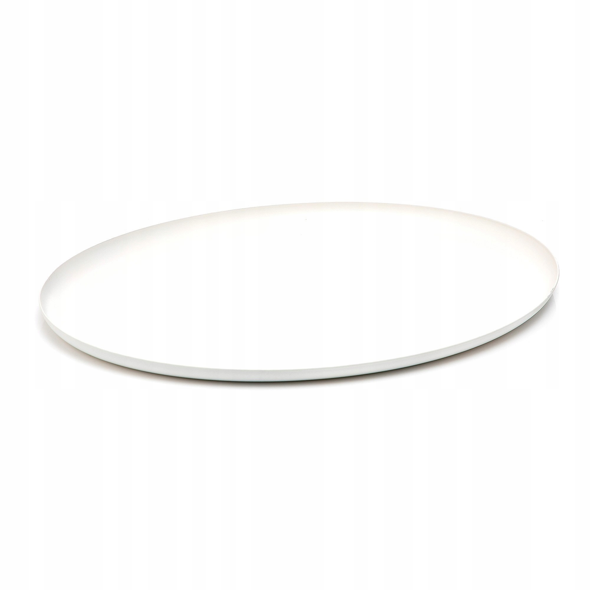 

Taca dekoracyjna owalna biała metal ozdoba 50 cm