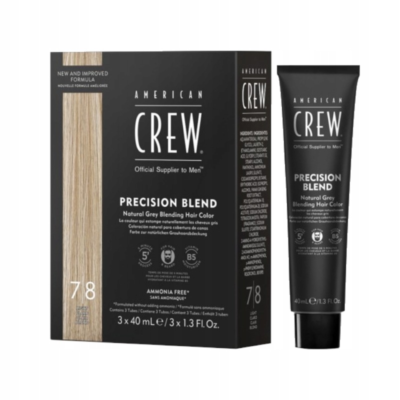 American Crew Odličovač Barva Light 7-8 Blond 3x40ml