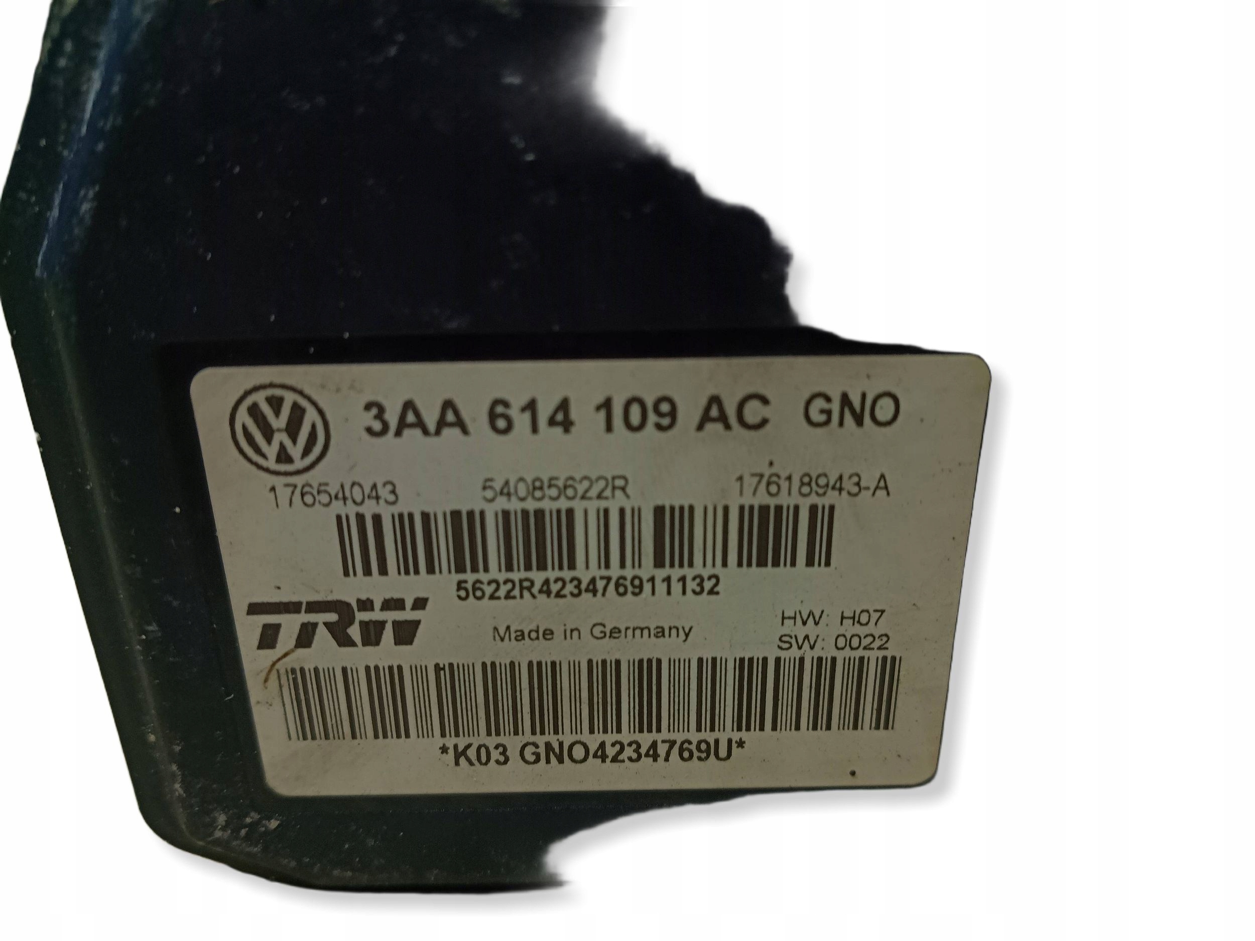 brake booster control unit ABS VW PASSAT B7 2.0 TDI 3AA614109AC
