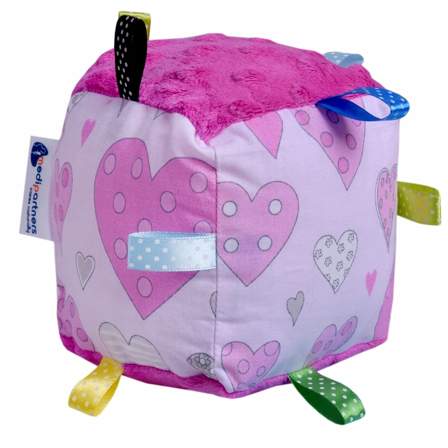 

Kostka Sensoryczna Minky Gryzak Przytulanka Metki