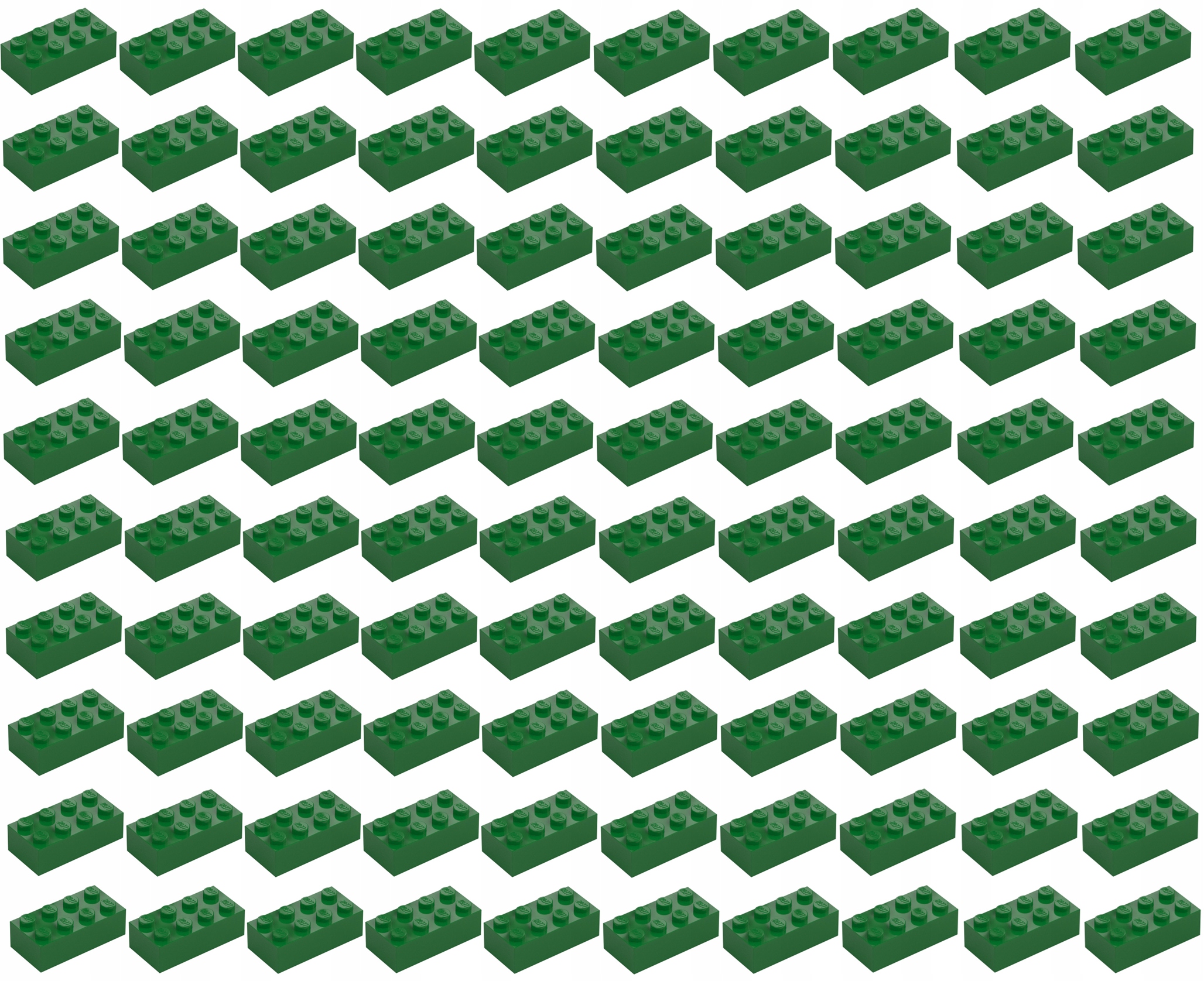 Lego Klocek 4106356 3001 Cihla 2x4 Cihla Brick Zelená 100 ks