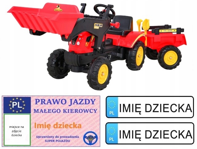 Gokart Traktor Z Przyczepką Akcesoria
