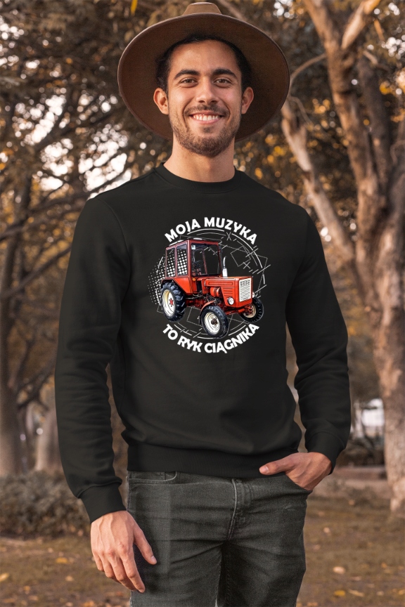 CIEPŁA BLUZA KLASYCZNA PREZENT UPOMINEK MOJA MUZYKA TO RYK CIĄGNIKA Marka inna