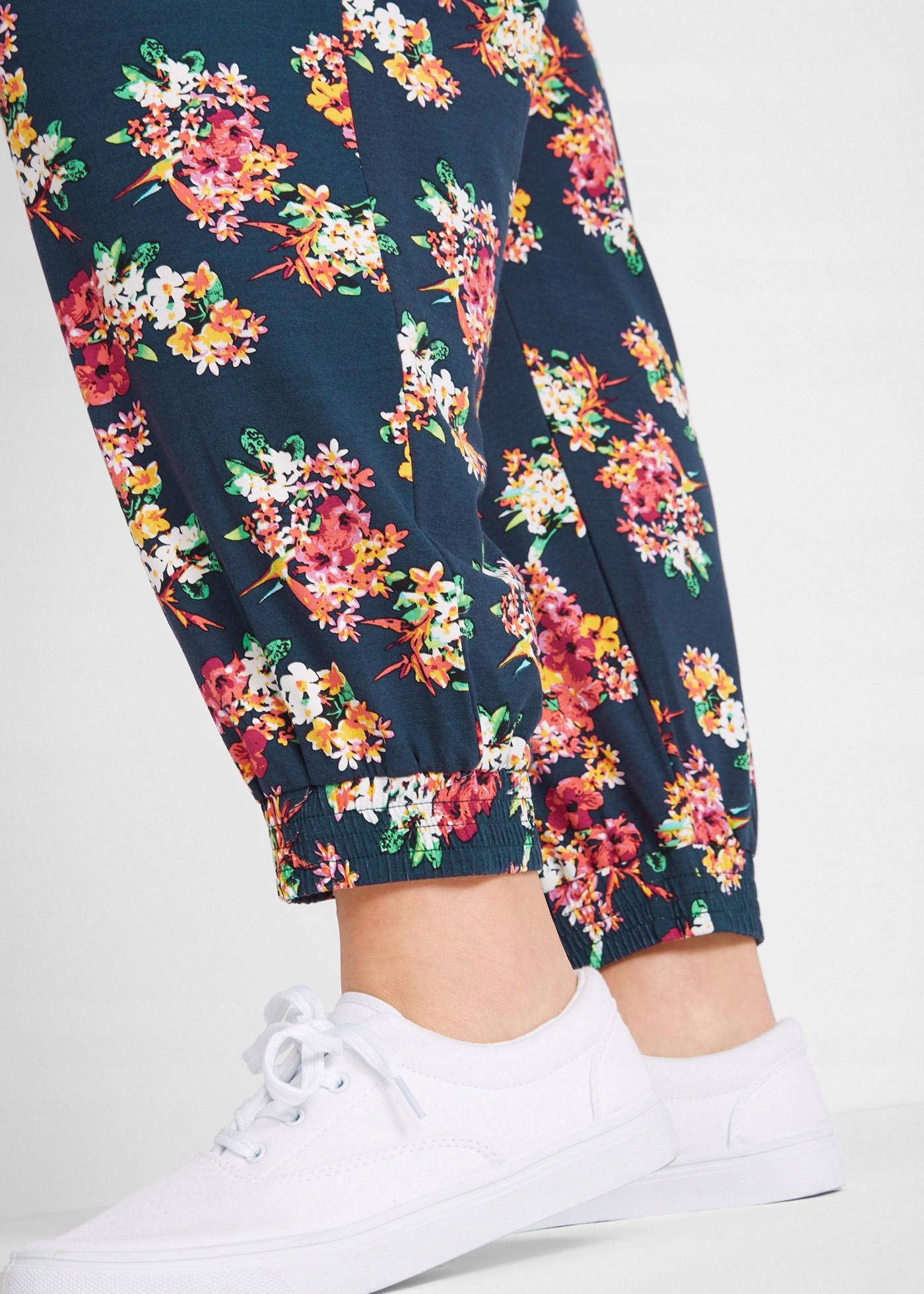 Bonprix 36 SPODNIE CIĄŻOWE KWIATOWY WZÓR Wzór dominujący mix wzorów