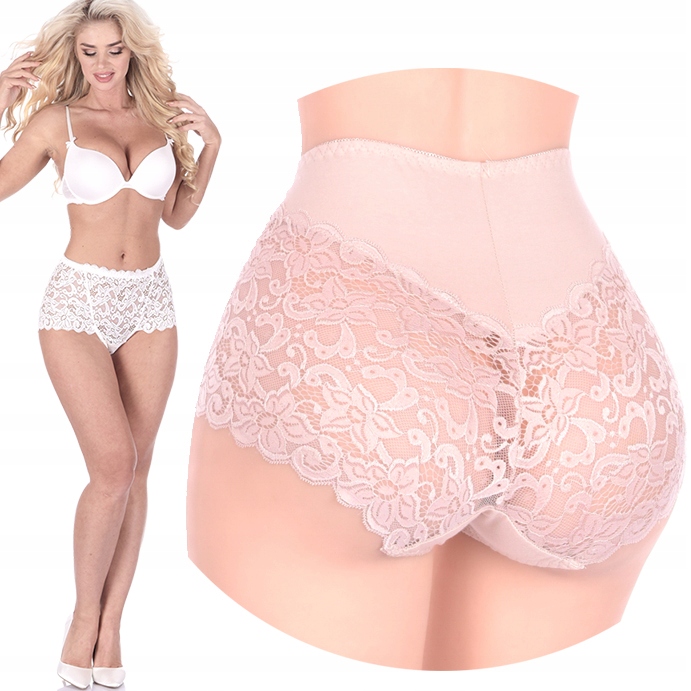

Majtki Wysokie koronkowe Wyszczuplające plus size