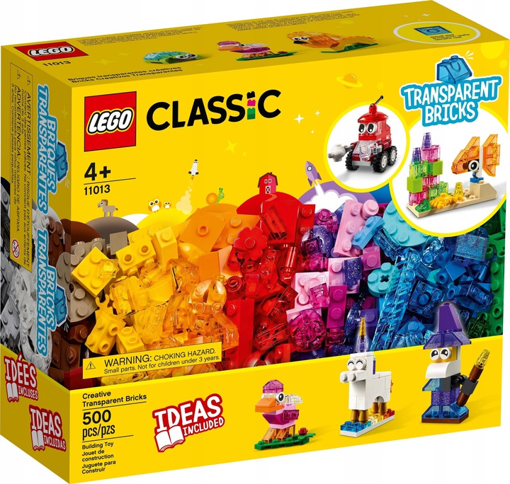 LEGO CLASSIC Kreatywne przezroczyste klocki 11013