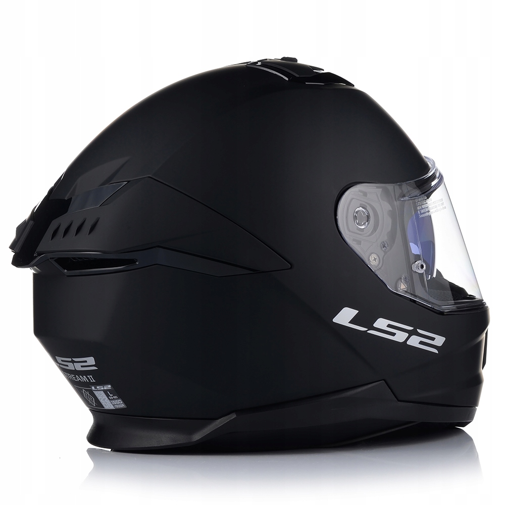 KASK MOTOCYKLOWY LS2 FF808 STORM II CZARNY MĘSKI BLENDA + ZŁOTA SZYBA Kolor czarny
