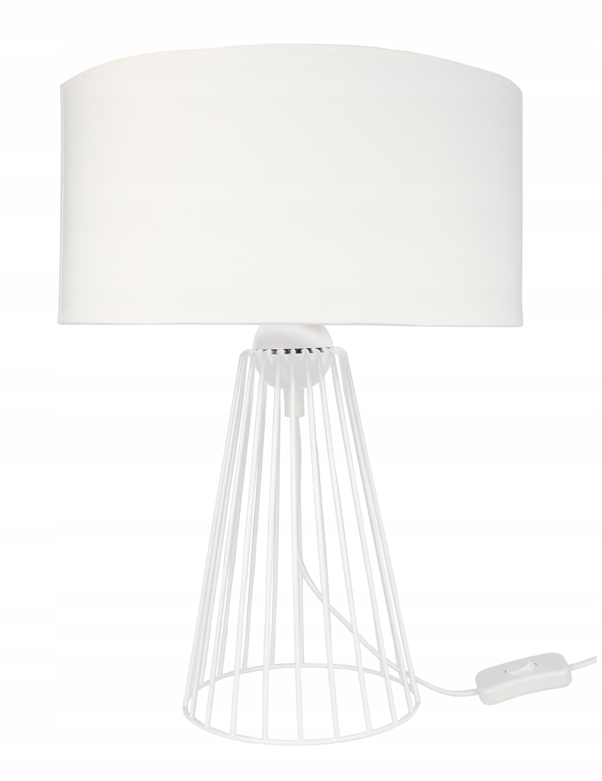 Noční lampa do ložnice stolní lampa Abażur bílá noční lampička loft led