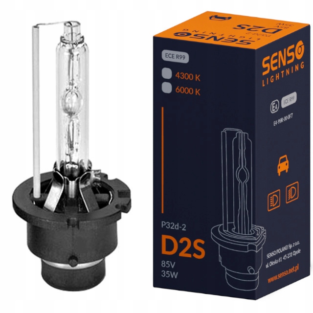 

Żarnik Senso D2S 4300K 6000K Xenon Homologacja E4