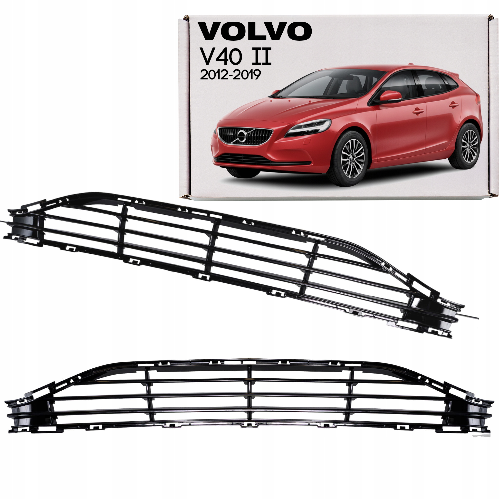 Volvo V40 II 2012-2019 Středová Mřížka Předního Nárazníku 31283743