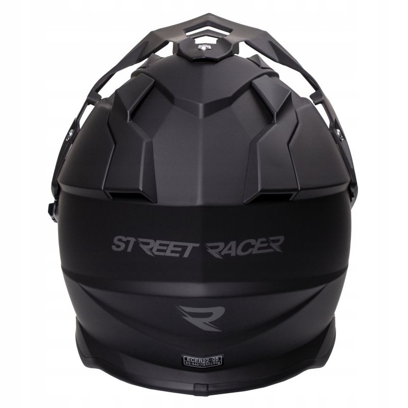 Enduro kask Street Racer Tracker czarny mat Rozmiar: XS Rozmiar XS