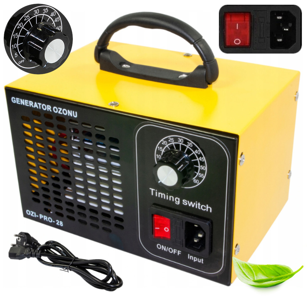 GENERATOR OZONU OZONATOR 28000 MG/H 120W OCZYSZCZACZ DO POWIETRZA TIMER Kod producenta D386
