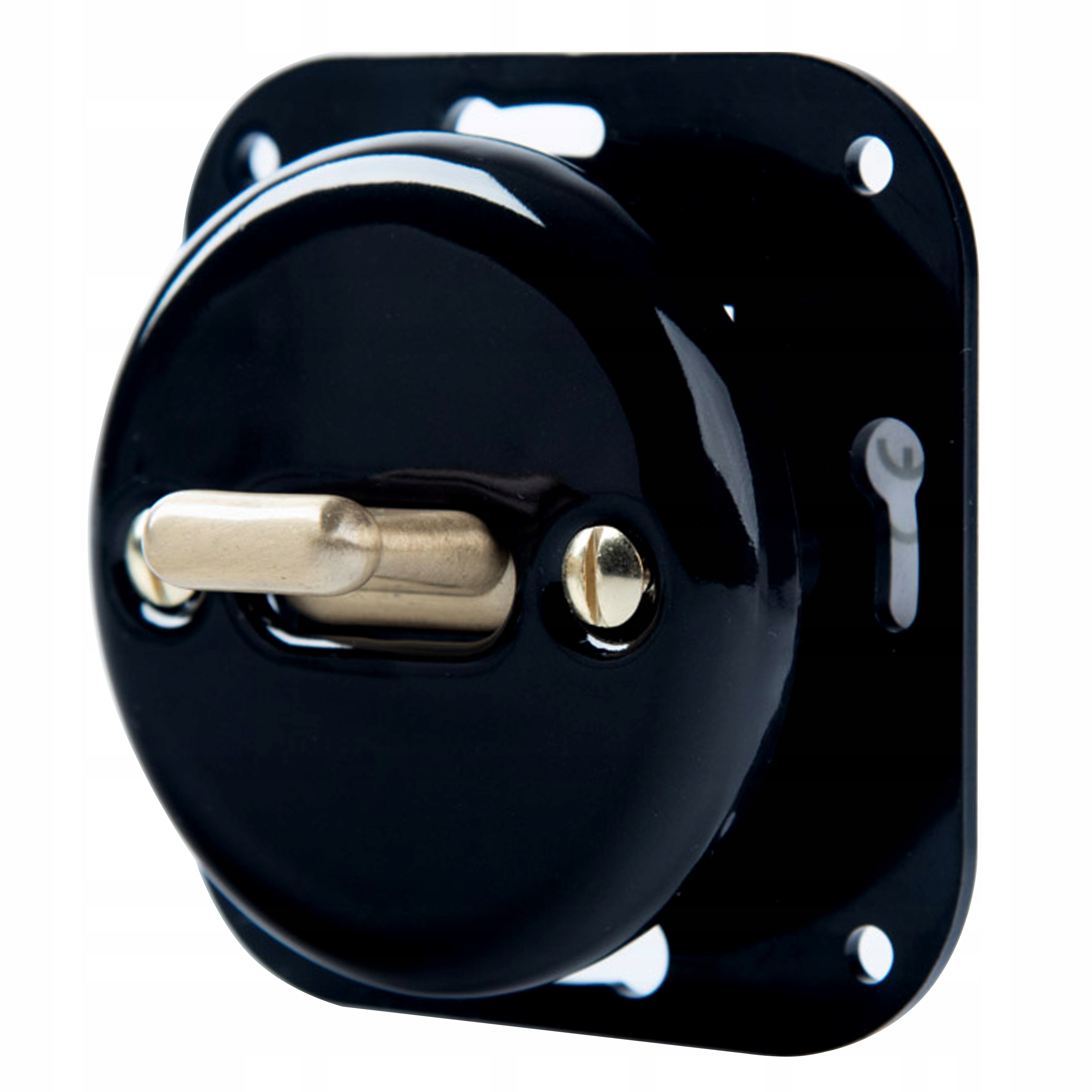 Keramický Podomítkový Spínač Křížový Pákový, Černý