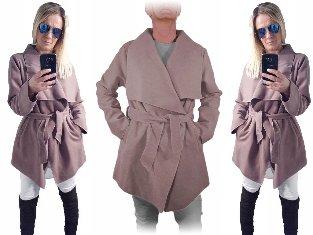 

Flausz Wiązany Płaszczyk Kardigan S M L XL Kolory