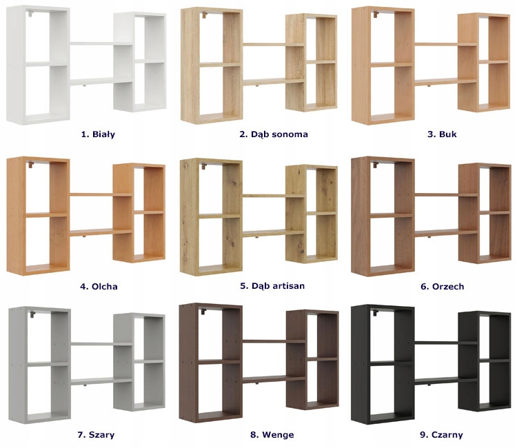 WISZĄCA PÓŁKA NA KSIĄŻKI == REGAŁ ŚCIENNY DO BIURA Szerokość mebla 102.2 cm