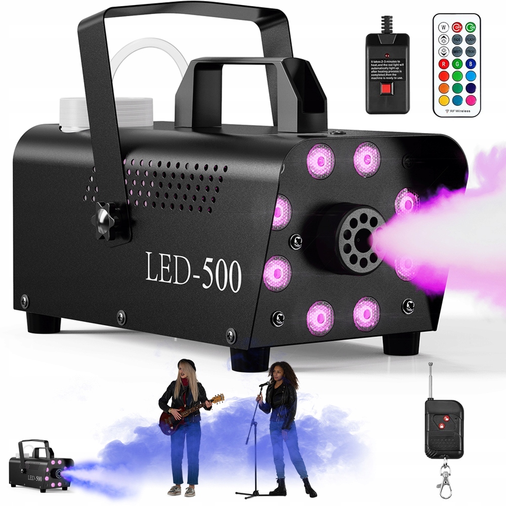 Výrobník Kouře, Mlha, Kouřový Stroj, Silný Rgb Led Efekt Dálkové Ovládání