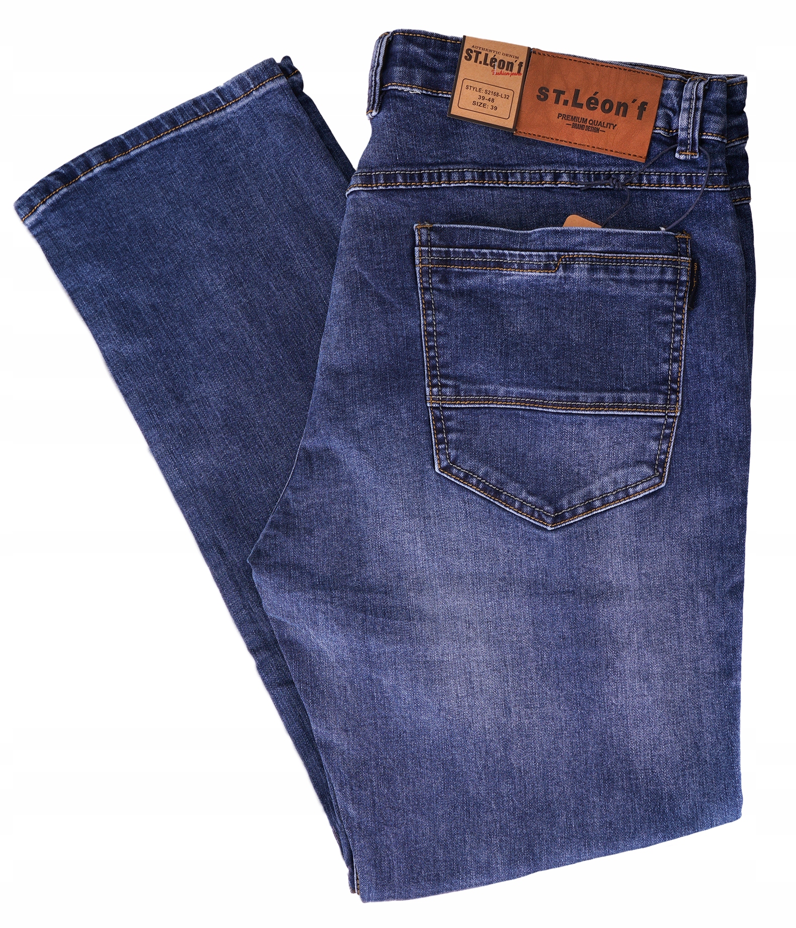 

Spodnie Jeans Dżins Leon Duże W47 L32 Pas 128-136
