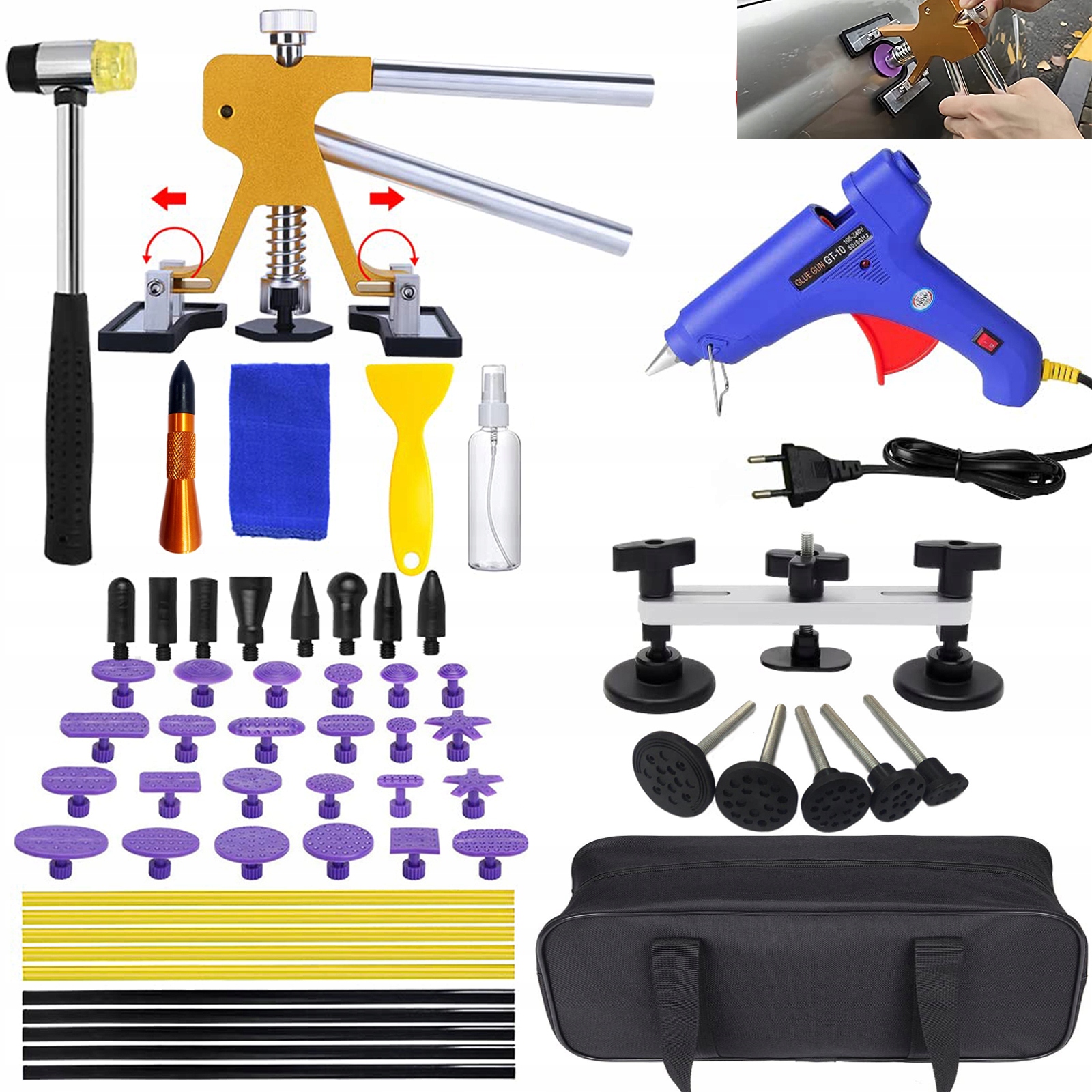 56 x Sada Nástrojů Pro Odstraňování Promáčklin Karoserie