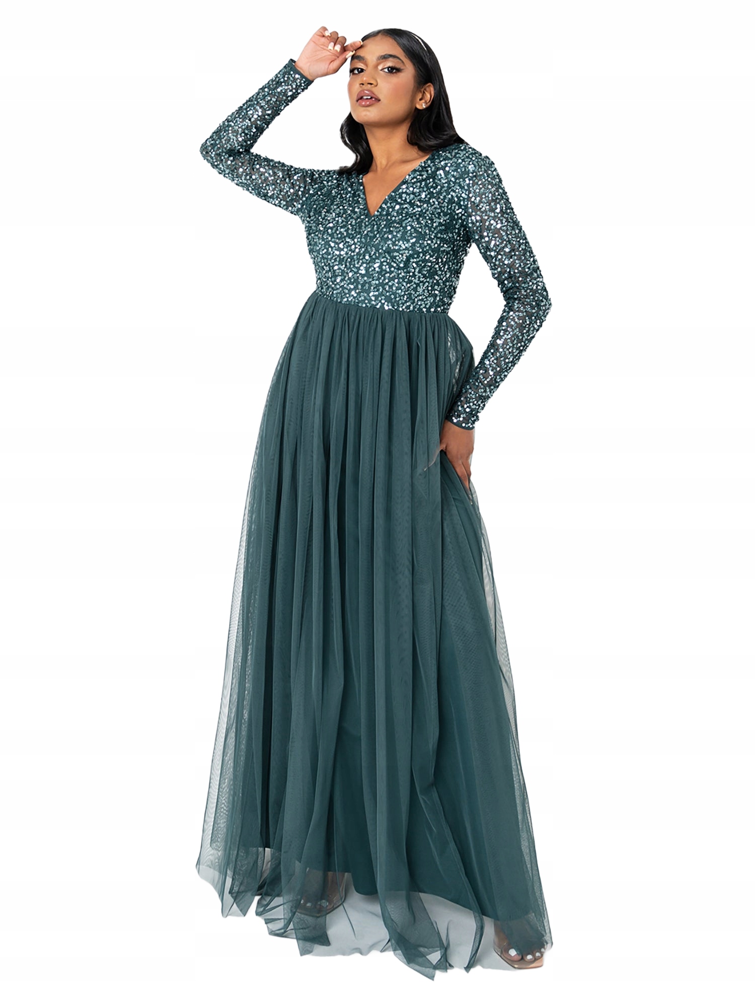 Maya Deluxe Šaty S Dlouhým Rukávem Dámské 36 6FA