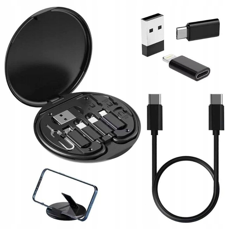 ADAPTERY PRZEJŚCIÓWKI USB-C DO LIGHTNING / MICRO USB / USB-A ZESTAW 5W1 EAN (GTIN) 5901783702325