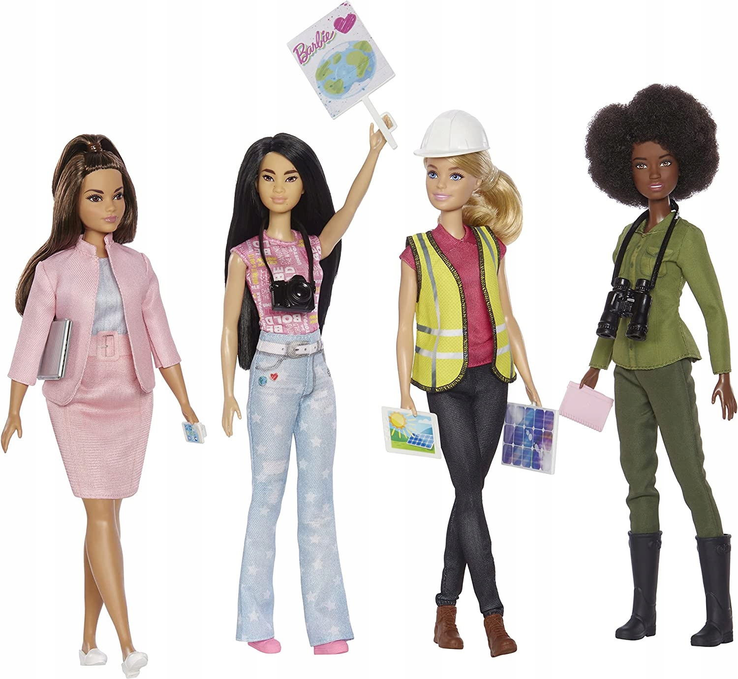 LALKA BARBIE ECO Leadership Team zestaw 4 lalek Marka Barbie