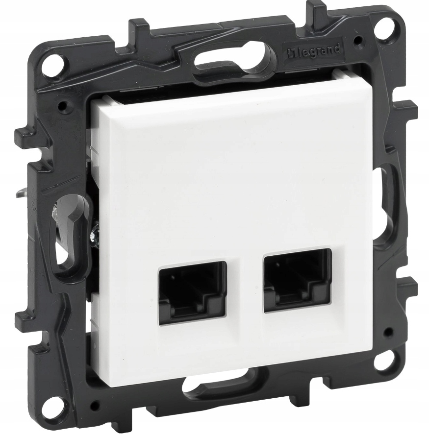 

Niloe Step Gniazdo komputerowe podwójne RJ45 białe