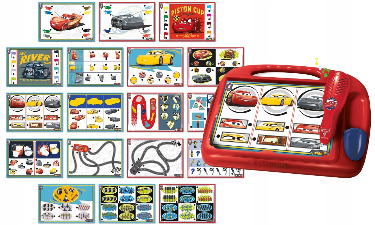 Auta Cars Gra Travel Quiz Interaktywne Pióro Clementoni Do Auta Samochodu Bohater Cars