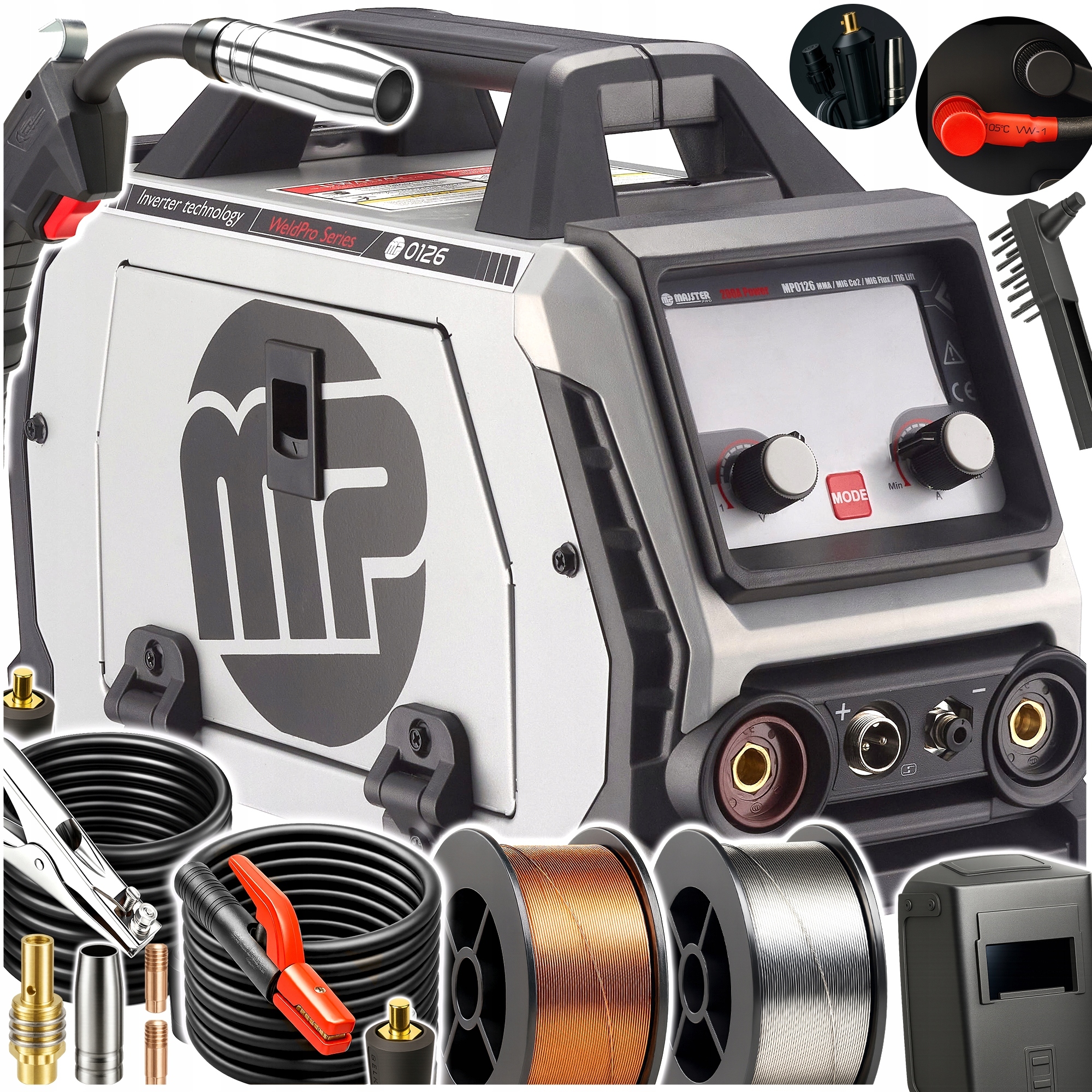 Półautomat Spawalniczny Spawarka Inwertorowa Mig/mag Mma Tig 200KVA 230V