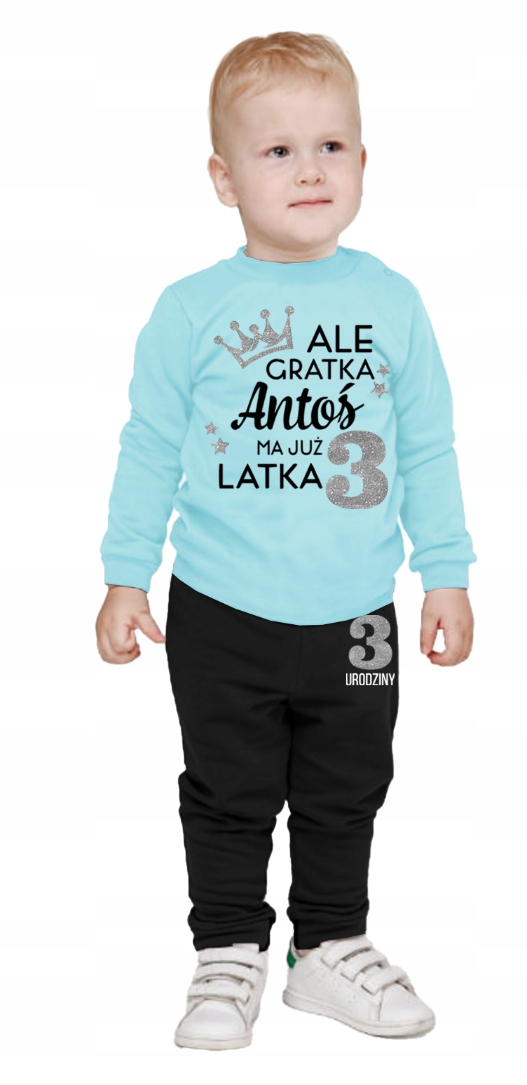 Komplet urodziny Ale gratka ma już 3latka IMIĘ 110 Rozmiar 110