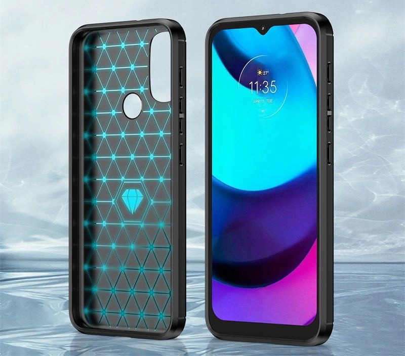 Etui KARBON do Motorola Moto E20 / E40 + SZKŁO Marka YouTab