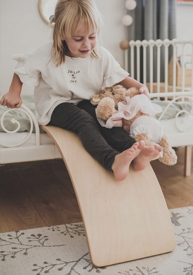 MeowBaby Deska do Balansowania 80x30cm dla Dzieci Drewniany Balance Board Bohater brak