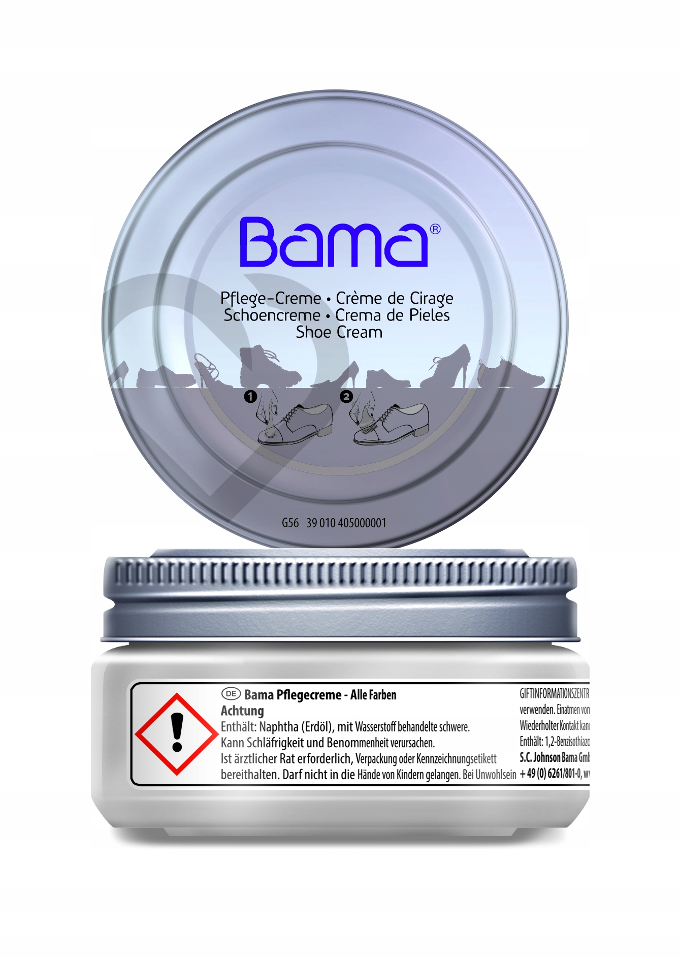 

Krem pasta do obuwia k. biały Bama 50 ml