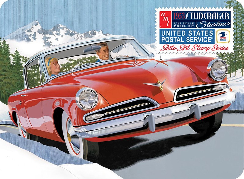 Model Plastikowy - Samochód 1:25 1953 Studebaker Starliner - USPS in Collec