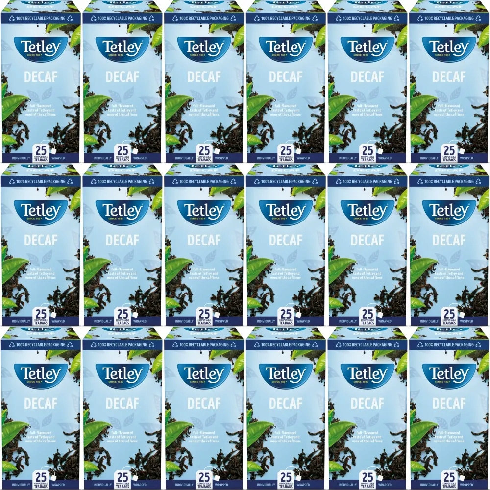 Herbata Tetley Decaf bezkofeinowa 25szt torebki x18