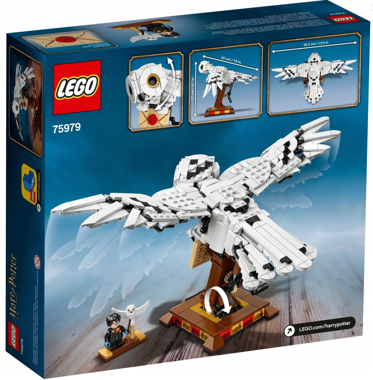 LEGO Harry Potter 75979 HEDWIGA Ruchoma Sowa Ptak Marka LEGO