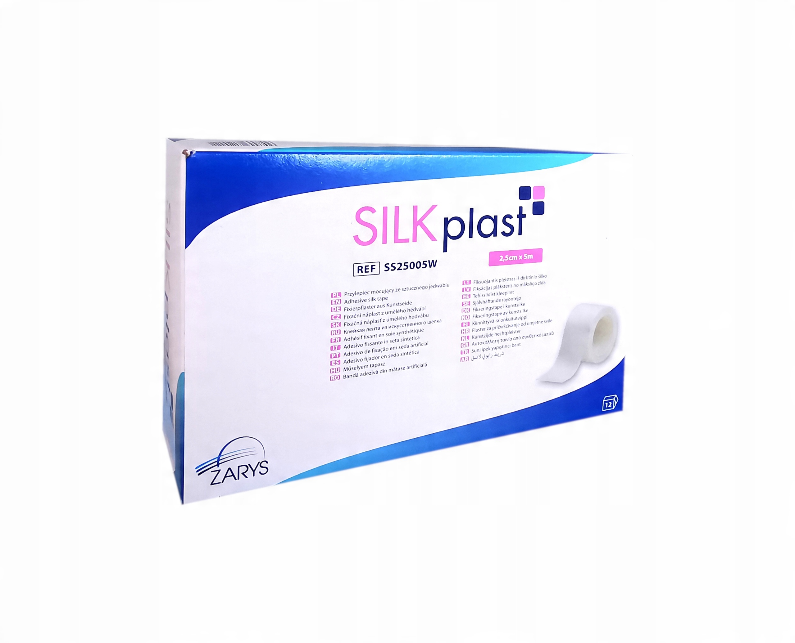 

Przylepiec jedwabny SILKplast 2,5cmx5 m, 1 szt.
